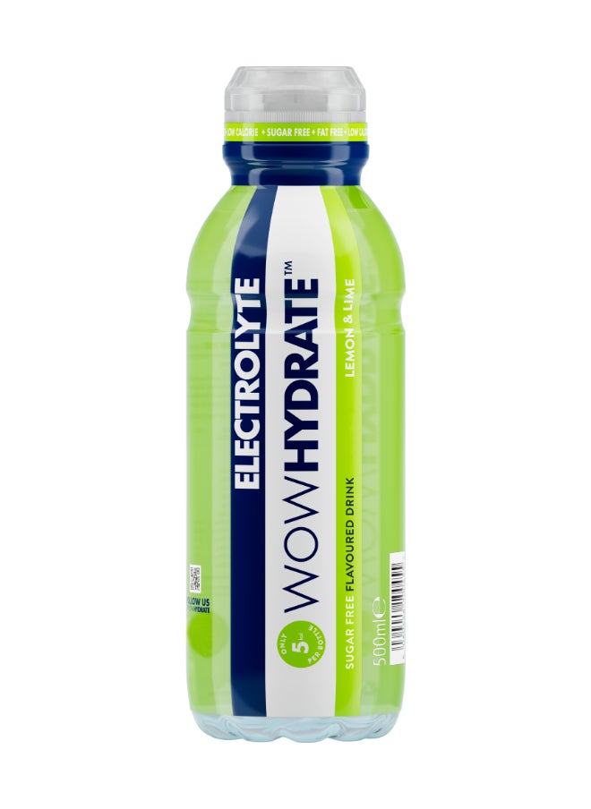 WOW Hydrate Electrolyte & Vitamin Water Lemon & Lime 500 ml 