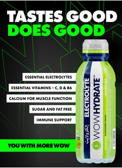 WOW Hydrate Electrolyte And Vitamin Water Lemon And Lime 500 ML  - Image 2