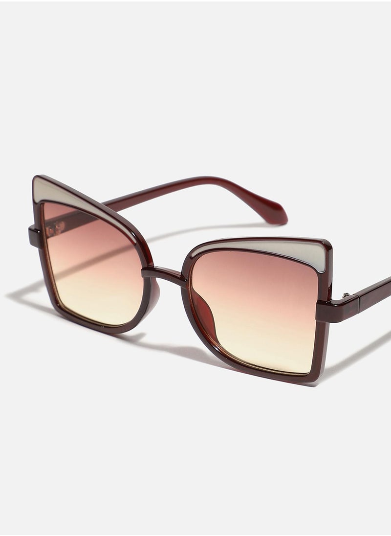 Haute Sauce Brown Oversized Sunglass  - Image 4