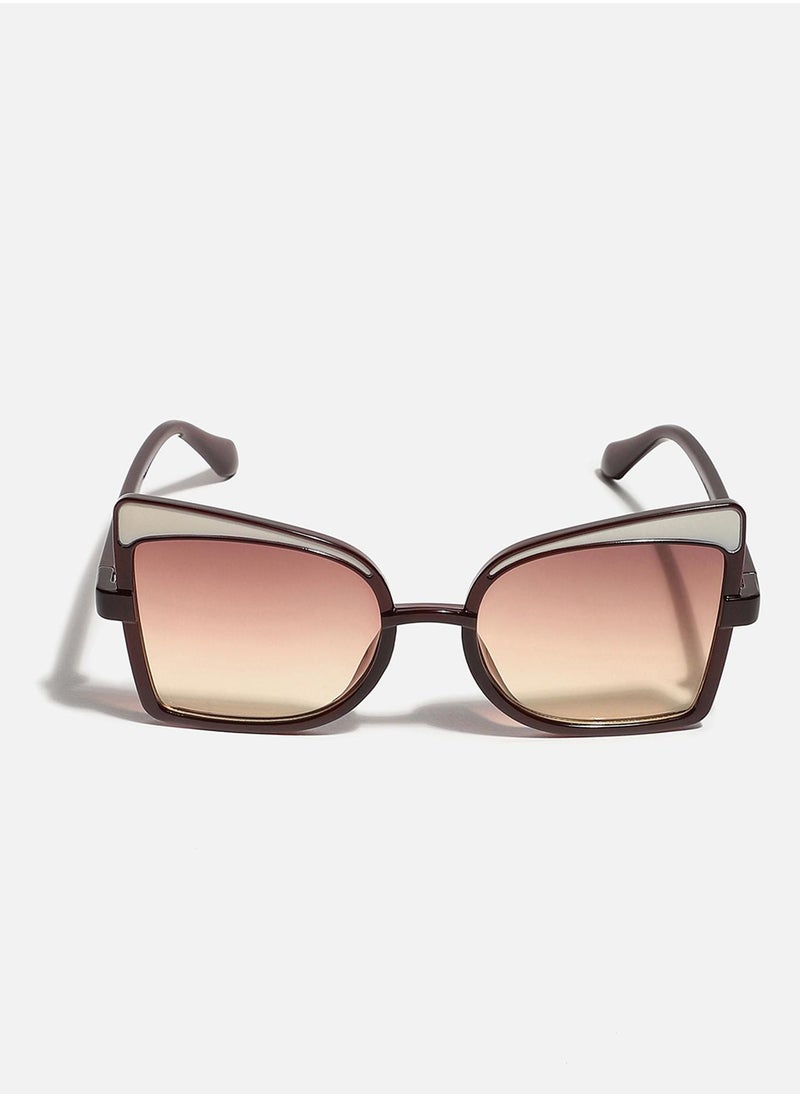 Haute Sauce Brown Oversized Sunglass  - Image 1