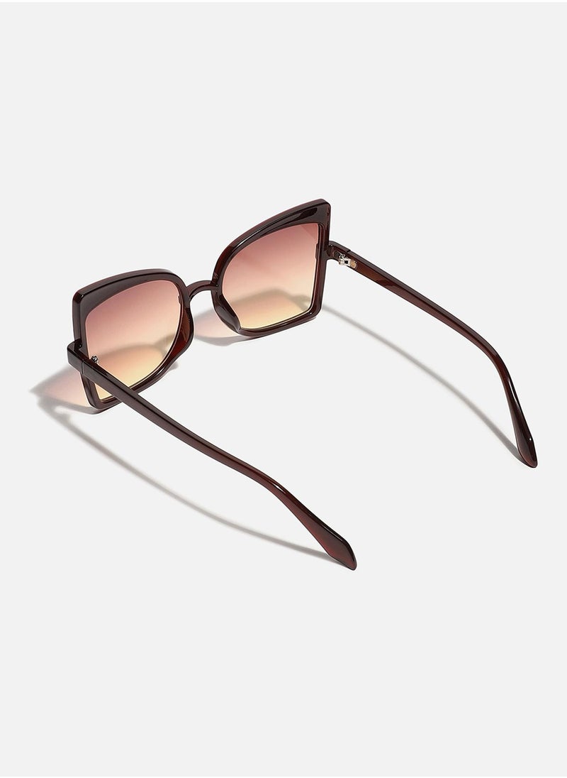 Haute Sauce Brown Oversized Sunglass  - Image 3
