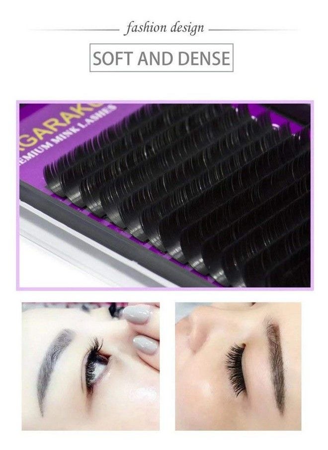 NAGARAKU - Digital Shoppy 16 Rows Faux Mink Natural Soft Individual Professionals Eyelashes With Length 12 Mm Thickness 0.12Mm (Curl D) - Image 1