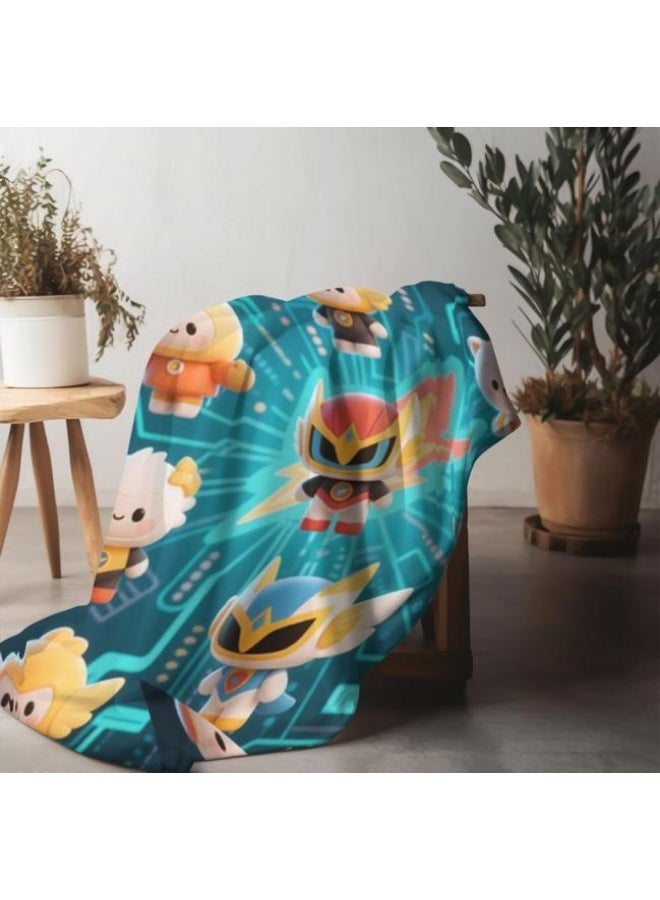 عام بطانية رقيقة من الفانيلا الكرتونية للأطفال والرضع (دافئة ومريحة، ومناسبة للنوم والألعاب) 70 سم * 100 سم - Image 1