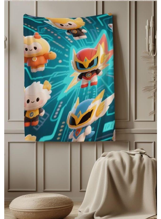 عام بطانية رقيقة من الفانيلا الكرتونية للأطفال والرضع (دافئة ومريحة، ومناسبة للنوم والألعاب) 70 سم * 100 سم - Image 3