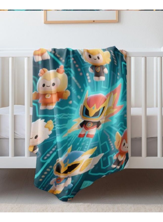 عام بطانية رقيقة من الفانيلا الكرتونية للأطفال والرضع (دافئة ومريحة، ومناسبة للنوم والألعاب) 70 سم * 100 سم - Image 4