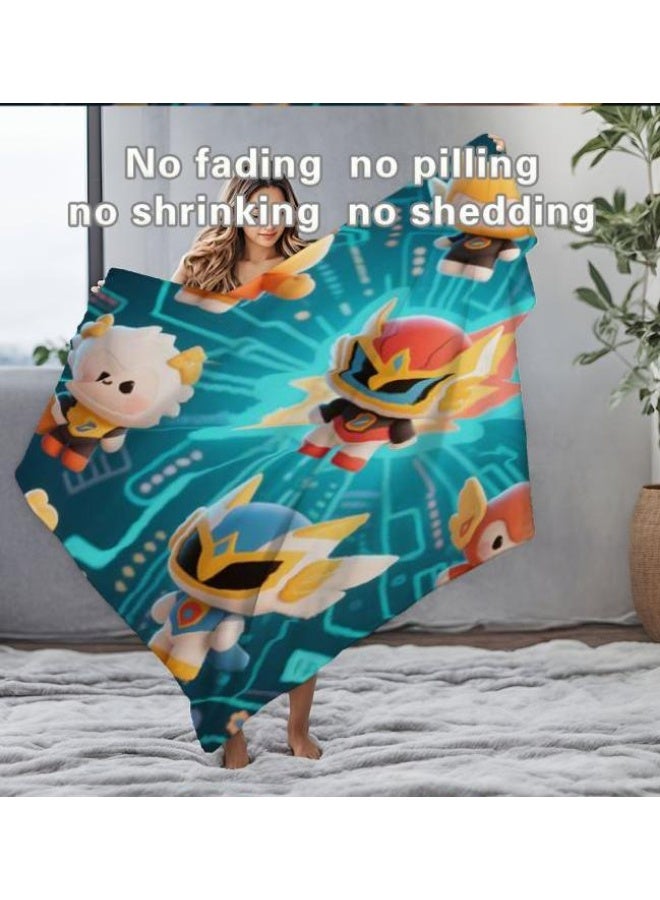 عام بطانية رقيقة من الفانيلا الكرتونية للأطفال والرضع (دافئة ومريحة، ومناسبة للنوم والألعاب) 70 سم * 100 سم - Image 5