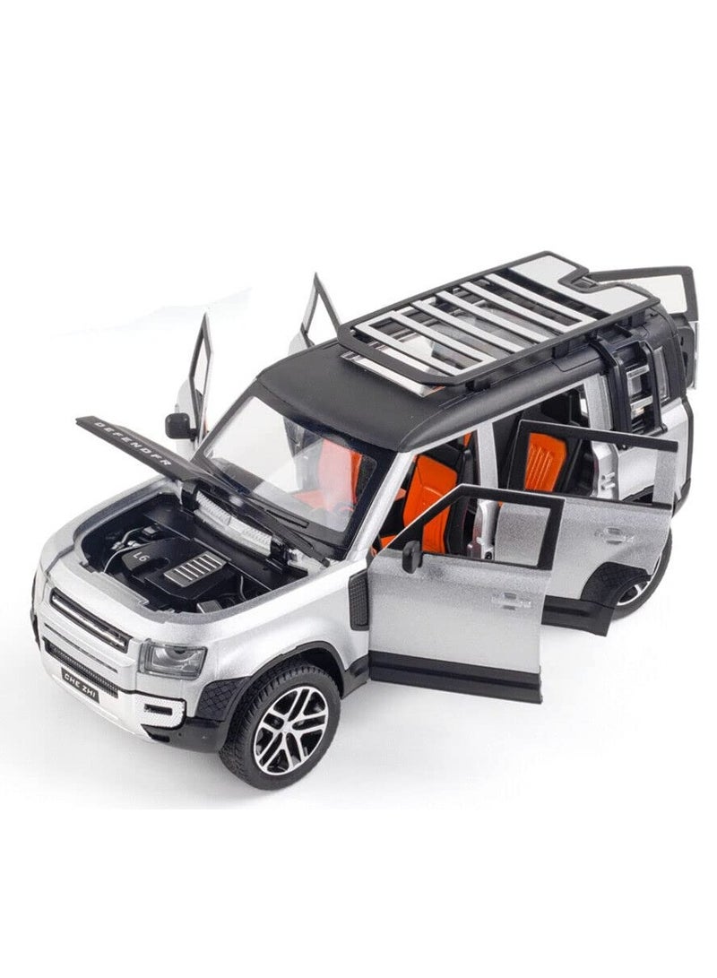 Toy Box Land Rover Defender Car Model Alloy Diecast Metal SUV Toy Car Model Simulation Vehicles Toys For Children Gifts Collection - Image 4