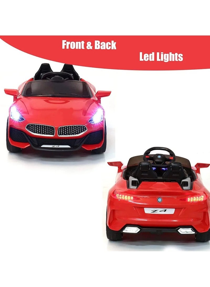 سيارة رياضية تعمل بالبطارية - سيارة اطفال كهربائية قابلة لاعادة الشحن بجهد 12 فولت للقيادة (احمر) - Image 5