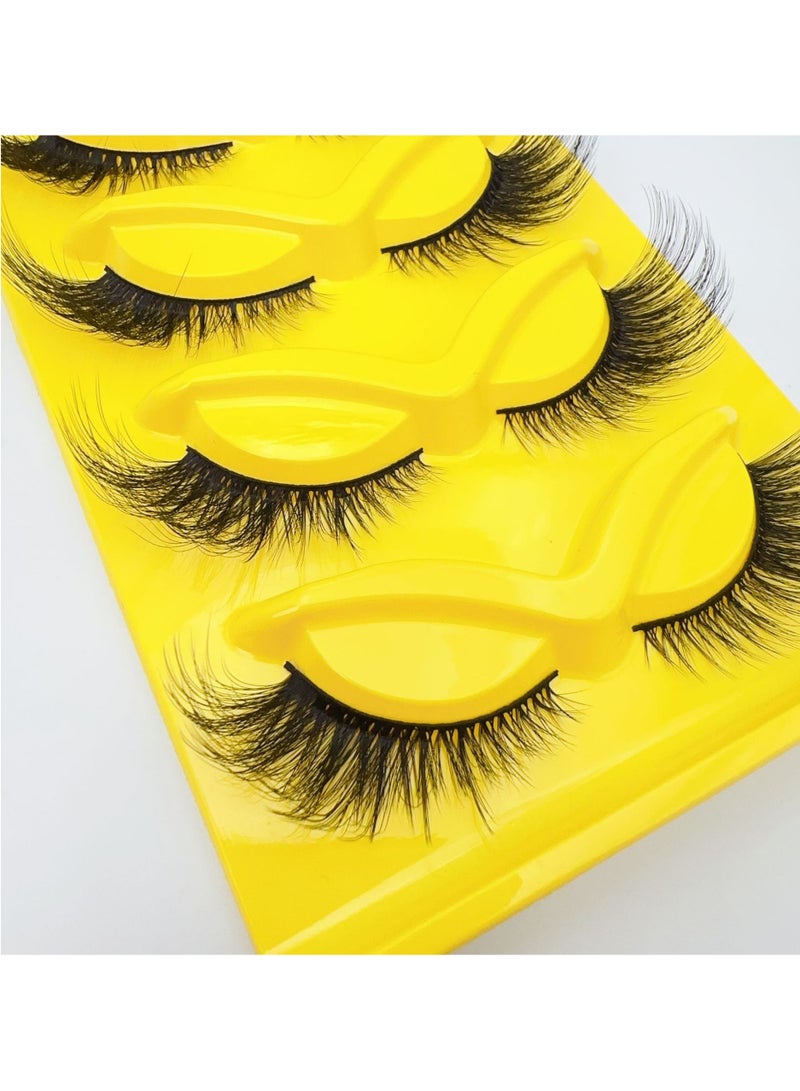 Reusable Long Lasting Natural False Eyelashes Ladies Party False Eyelashes 3D Curl (5 Pairs) - Image 3