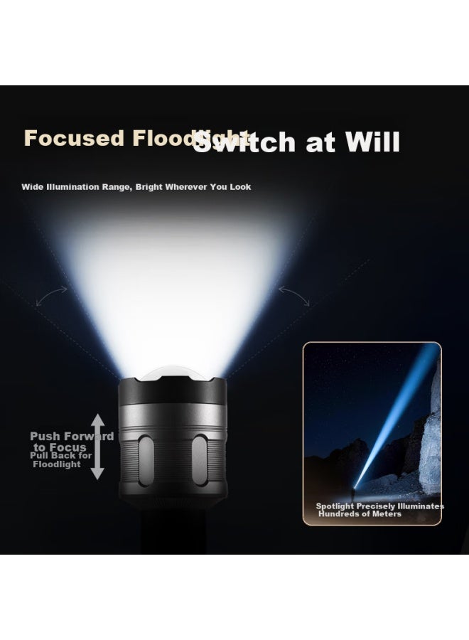 Warsun Lighthouse High-power Zoomable Flashlight Long-range Outdoor Laser Super Bright Rechargeable Portable Emergency Lighting - Image 5