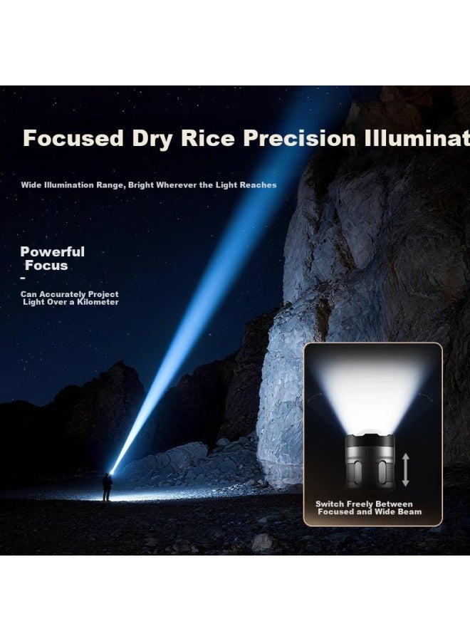 Warsun Lighthouse High-power Zoomable Flashlight Long-range Outdoor Laser Super Bright Rechargeable Portable Emergency Lighting - Image 3