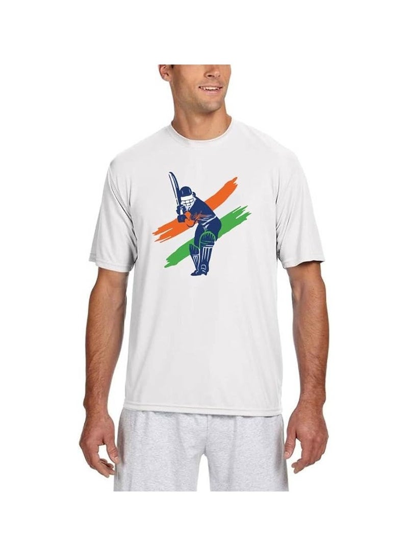India Unisex Sports Blue Jersey - T-shirt, Drawstring Bag, Cap, and Scarf - Perfect for Indian Cricket Fans and Cricket Lovers - Ideal for Matches  - Image 2