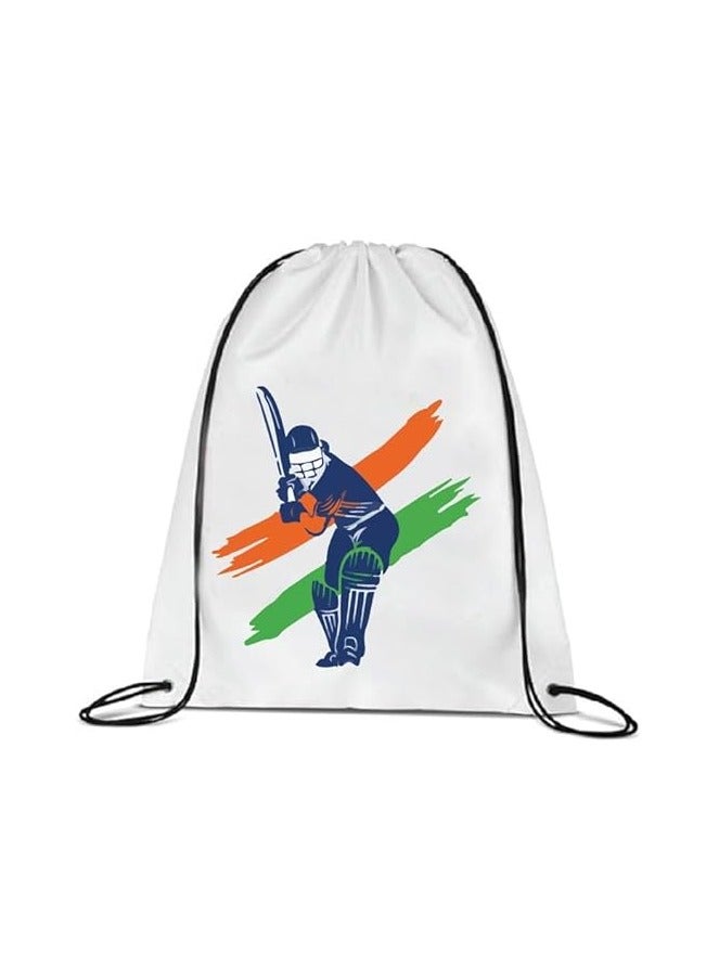 India Unisex Sports Blue Jersey - T-shirt, Drawstring Bag, Cap, and Scarf - Perfect for Indian Cricket Fans and Cricket Lovers - Ideal for Matches  - Image 3