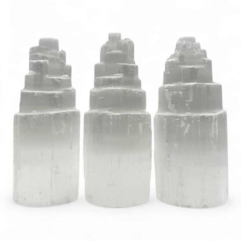 Pachamama Essentials Pachamama Essentials Selenite Tower 4 Tall Skyscraper Healing Crystal Stone Reiki Meditation Energy Protection 
