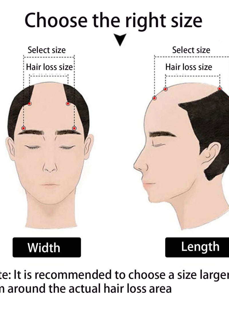 Excefore Men's Clips-On Short Hair Toupee, European Human Hair Toppers Hairpiece for Head Top Replacement System in Black, Perfect for Weddings, Parties, and Daily Use - Image 4