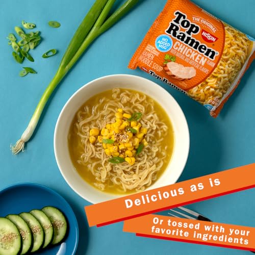 Nissin Top Ramen Noodle Soup, Chicken, 3 Ounce (Pack of 24) - Image 2
