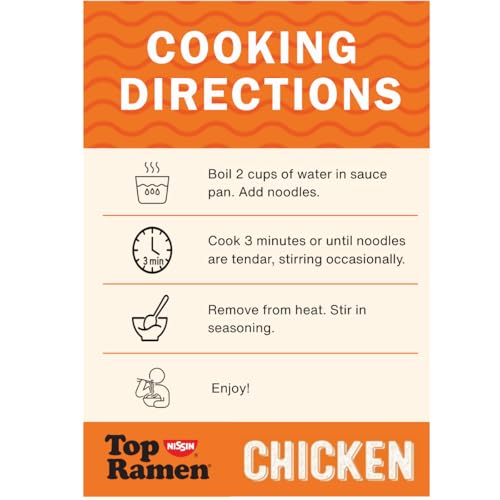 Nissin Top Ramen Noodle Soup, Chicken, 3 Ounce (Pack of 24) - Image 4