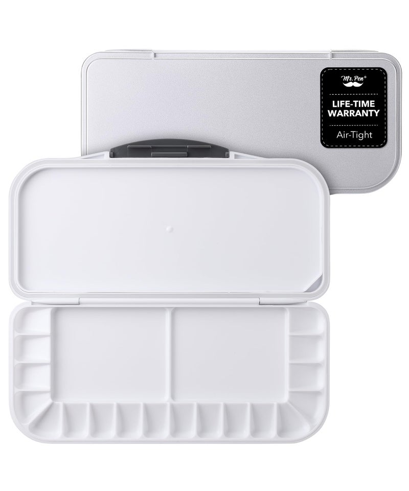 Mr. Pen- Airtight Watercolor Palette with Lid, 1 Pack, 18 Wells and 2 Mixing Areas, Watercolor Palette, Paint Pallet with Lid, Empty Watercolor Palette, Paint Palette, Folding Paint Tray - Image 1