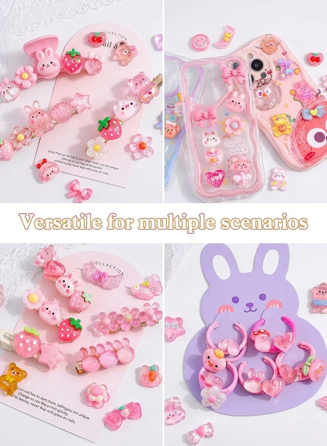 100 Pcs Slime Charms Mixed Flatback Resin Charms Set,Cartoon Making Kit Decorations for DIY Craft Phone Cases Nails Scrapbooking - Image 4