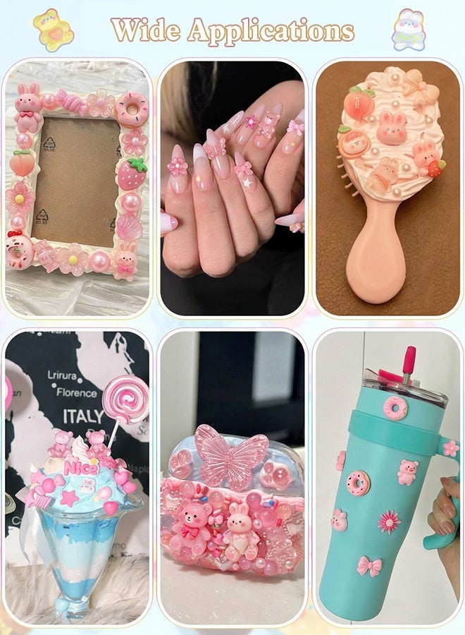 100 Pcs Slime Charms Mixed Flatback Resin Charms Set,Cartoon Making Kit Decorations for DIY Craft Phone Cases Nails Scrapbooking - Image 5