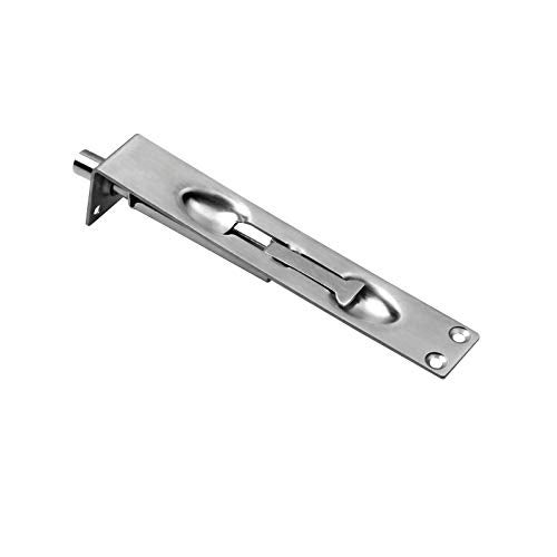 TOGU 6" Solid Stainless Steel Lever Action Flush Bolt,Concealed Security Door Lock for Composite Doors,French Doors,Wood Doors,Double Doors,Dummy Doors,Brush Stainless Steel Finish - Image 1