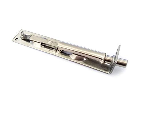 TOGU 6" Solid Stainless Steel Lever Action Flush Bolt,Concealed Security Door Lock for Composite Doors,French Doors,Wood Doors,Double Doors,Dummy Doors,Brush Stainless Steel Finish - Image 4