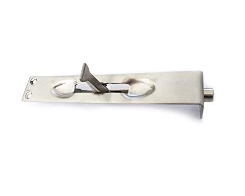 TOGU 6" Solid Stainless Steel Lever Action Flush Bolt,Concealed Security Door Lock for Composite Doors,French Doors,Wood Doors,Double Doors,Dummy Doors,Brush Stainless Steel Finish - Image 3