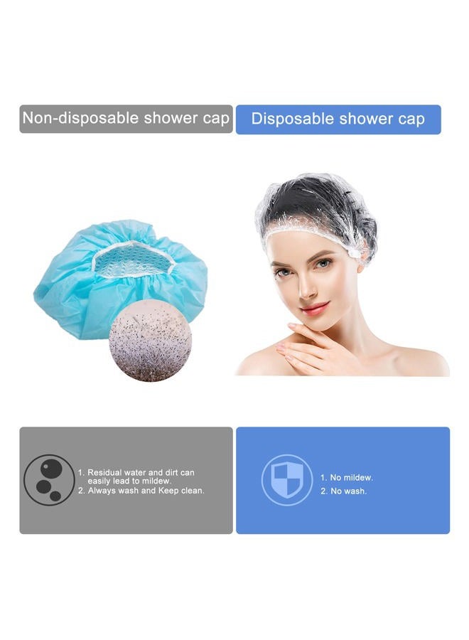 Ceizioes 150 PCS Upgrade Disposable Shower Caps. Ceizioes Waterproof Hair Bath Caps. Thickening Shower Cap for Women Kids Girls. Hotel and Hair Salon. Travel Spa. Home Use Beauty Salon - Image 3
