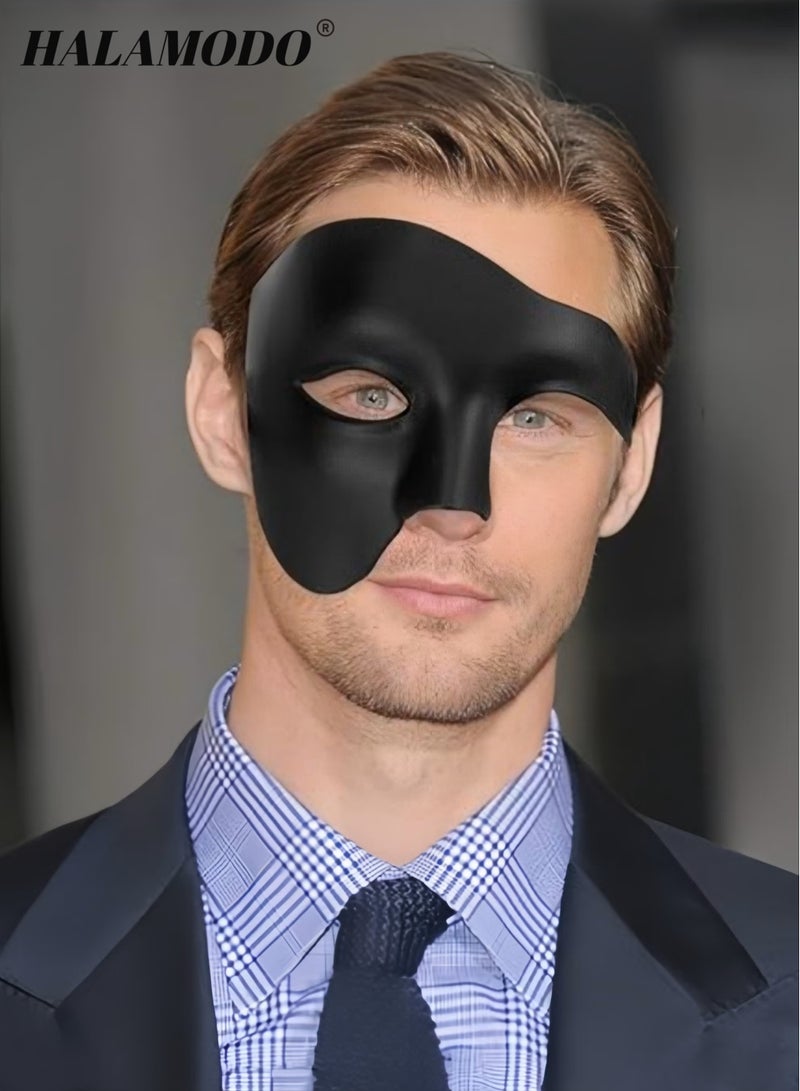 HALAMODO Masquerade Mask Vintage Phantom Of The Opera One Eyed Half Face Costume Venetian Carnival Masquerade Mask - Image 3