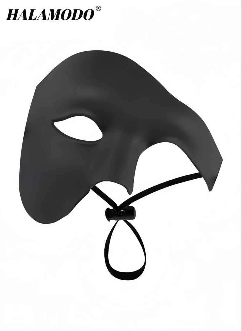 HALAMODO Masquerade Mask Vintage Phantom Of The Opera One Eyed Half Face Costume Venetian Carnival Masquerade Mask - Image 5