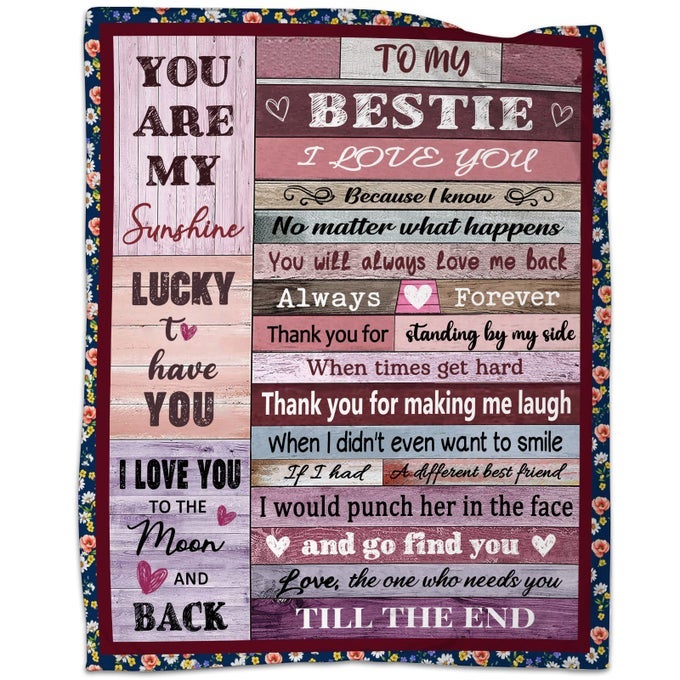 BEST FRIENDS BLANKET GIFTS FOR WOMEN BESTIE GIFTS FOR WOMEN WORK BESTIE BFF SOUL SISTER ON BIRTHDAY TO MY BEST FRIEND THROW BLANKET 50X60
