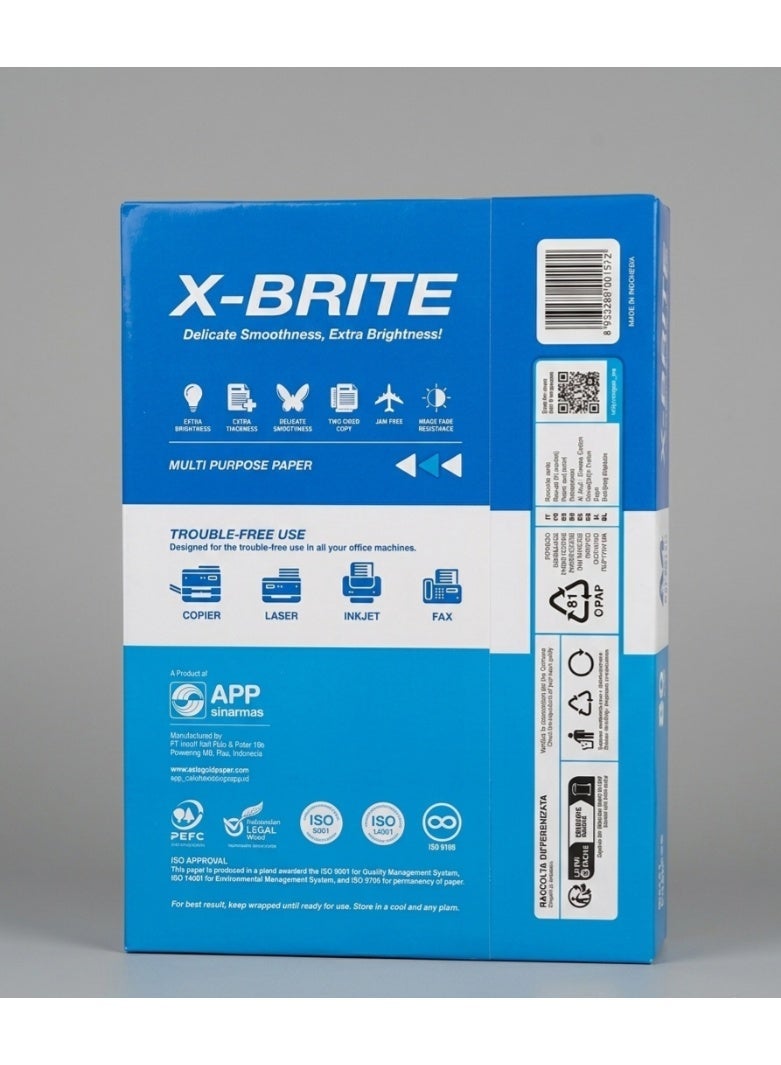 X-BRITE A4 size - White Printing Paper, 80gsm, 500sheets - Image 2