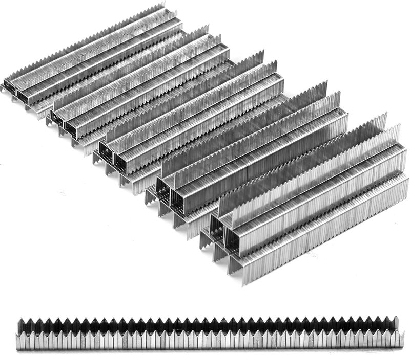 SITLDY Beveled Chiseled Pointed Heavy Duty T50 304 Stainless Steel Staples 1300-Count 5 Sizes Includes: 1/4", 5/16", 3/8", 1/2", 9/16" Assorted Size Project Pack, for Pneumatic, Electric T50 Stapler - Image 1