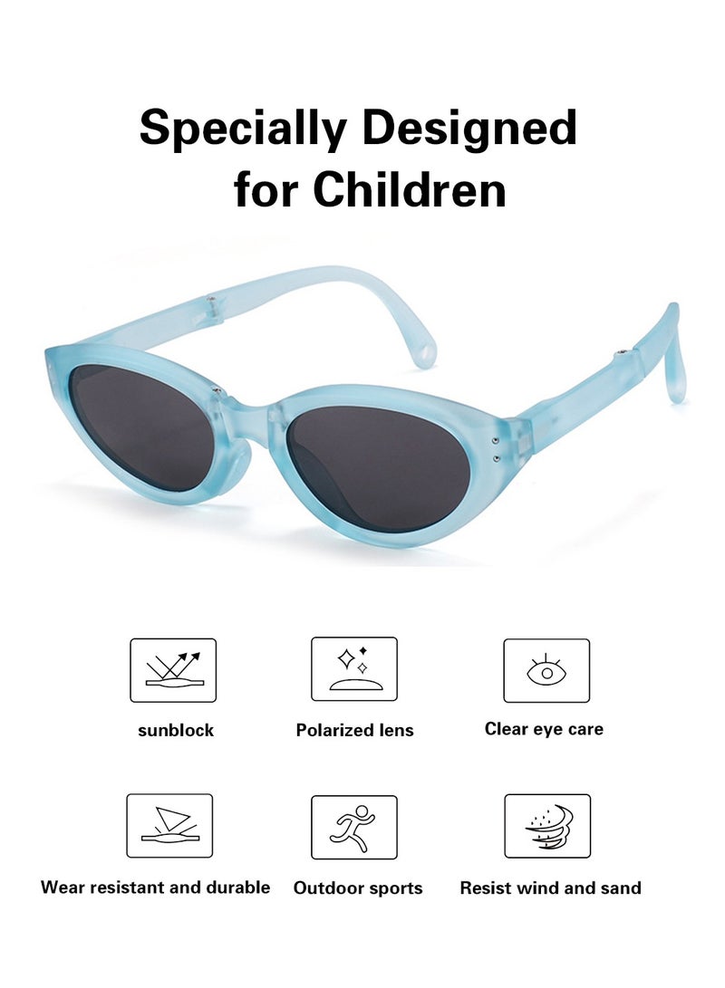 Moovant 2 Pcs Baby Polarized Sunglasses UV400 Protection Cute Beach Holiday Outdoor Sun Glasses with Lightweight Flexible TPEE Frame and Elastic Strap for Boys & Girls Age 0-3 - Image 5
