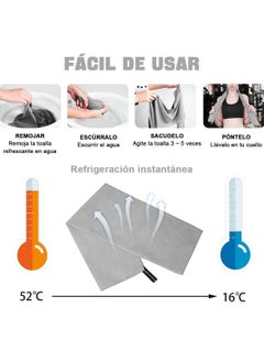 Gonice Sports Towel, Microfiber Towel 3 PCS, Soft and Light Gym Towel for Swimming, Sport, Bath, Travel, Yoga, Etc, with A Bag, 3 Sizes (76 * 152cm+40 * 80cm+30 * 30cm, Grey)  - Image 3