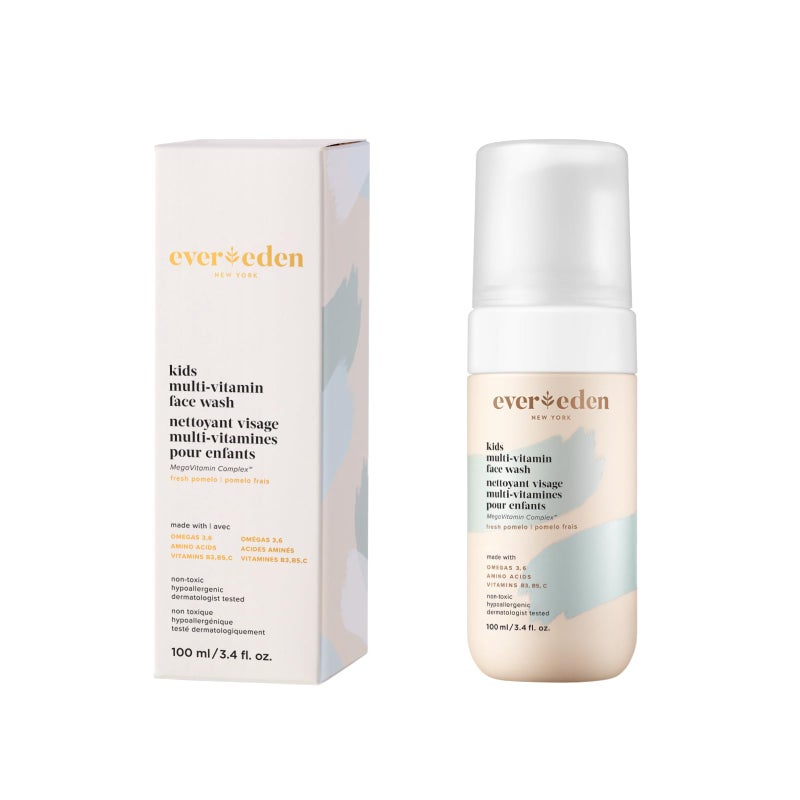 Evereden Kids Face Wash - 3.4 fl oz, Gentle Skin Care, Fresh Pomelo Scent, Gentle Foaming Cleanser, Non-Toxic and Hypoallergenic - Image 1