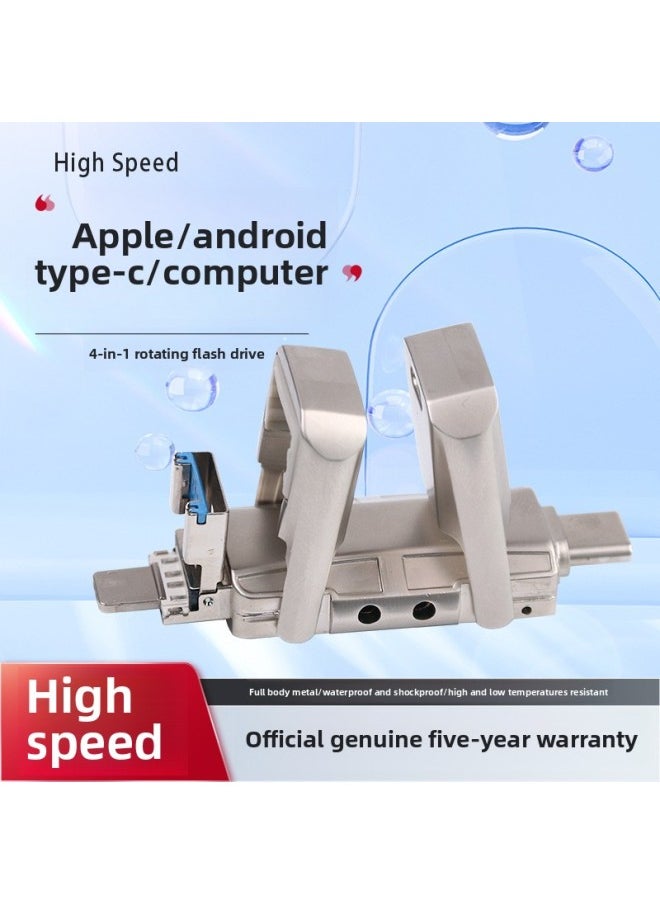 Generic U Disk Pingguo OTG Computer Type-C Mobile Phone U Disk 1TB Multifunctional E-commerce Hot U Disk 2TB-Color:Mechanical Style Mobile Phone Usb Flash Drive [For Apple Android Typec Computer]-Capacity:128gb  - Image 2