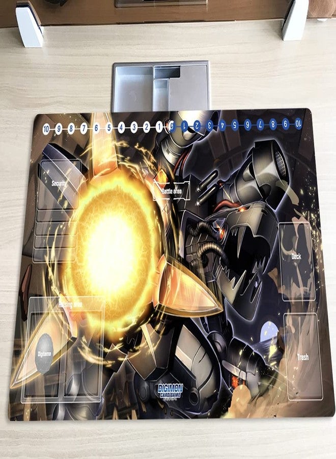 Mlikemat بساط لعب جديد من Mlikemat لألعاب Digimon DTCG، بساط Machinedramon TCG CCG OCG، بساط لعبة بطاقات التداول مع مناطق + حقيبة مجانية (ZD002-852-SM) - Image 2