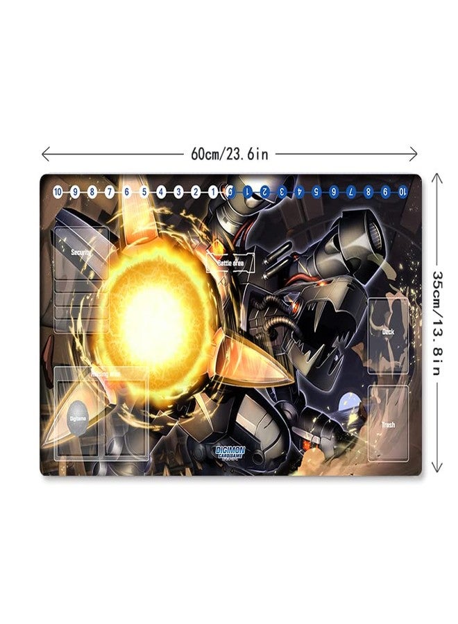 Mlikemat بساط لعب جديد من Mlikemat لألعاب Digimon DTCG، بساط Machinedramon TCG CCG OCG، بساط لعبة بطاقات التداول مع مناطق + حقيبة مجانية (ZD002-852-SM) - Image 5