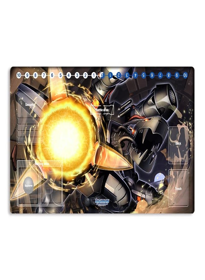 Mlikemat بساط لعب جديد من Mlikemat لألعاب Digimon DTCG، بساط Machinedramon TCG CCG OCG، بساط لعبة بطاقات التداول مع مناطق + حقيبة مجانية (ZD002-852-SM) - Image 1