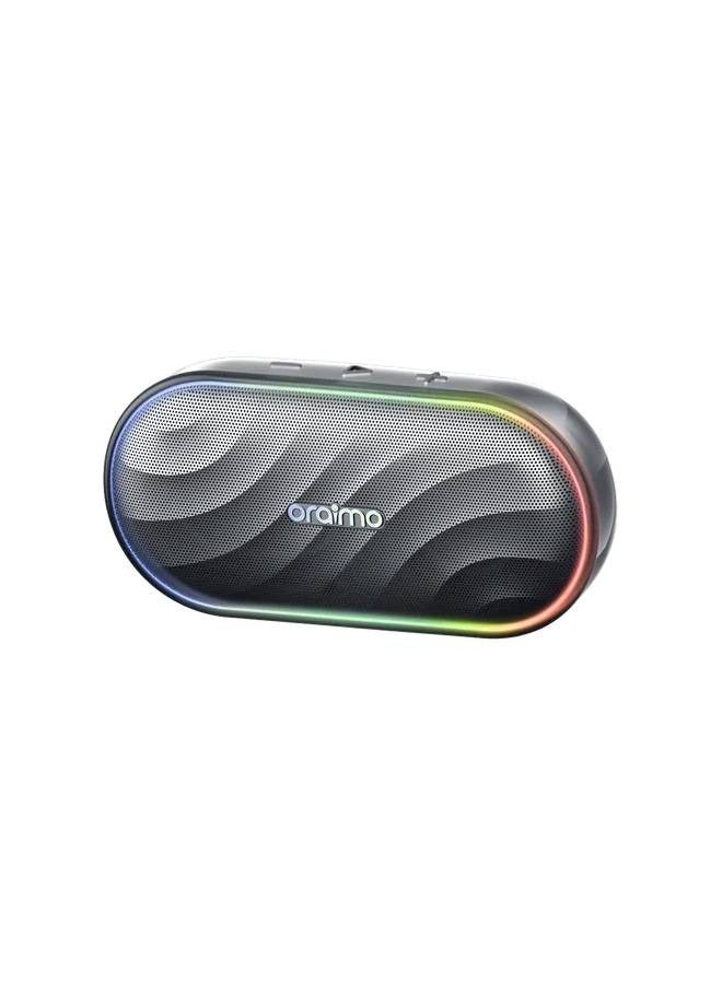 أورايمو Oraimo SpaceBox Bluetooth Speaker with Immersive Sound,16H Playtime speaker,Booming Bass with HavyBass DSP 2.0，Wireless Speaker for Home,Outdoors,Travel Space Grey - Image 1