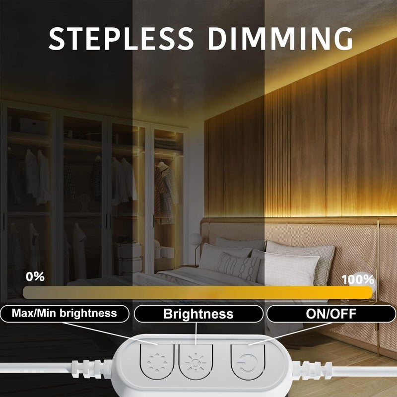 dalattin Warm White LED Strip Lights 50ft, Led Lights Strip Dimmable Bright 24V 3000K, 900 LEDs Lights for Bedroom, Mirror, Kitchen, Strong Adhesiveï¼ˆ2 Rolls of 25ftï¼‰ - Image 2