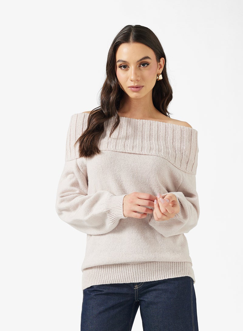 ELLA Off Shoulder Sweater - Image 1