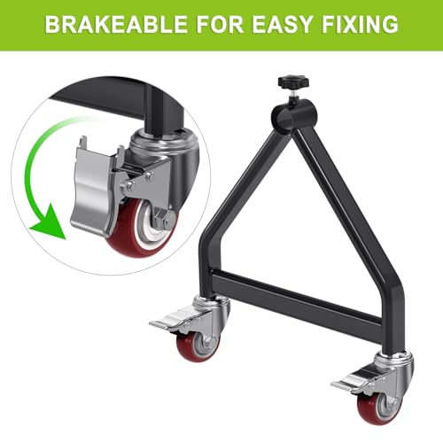 Lifeswell Wire Spool Rack, Portable Cable Caddy, Swivel Caster Wheels with Brake, Steel Fully Welded Wire Rack Dispenser for up to 28" Diameter Spools, 220 lbs Capacity, Black - Image 4