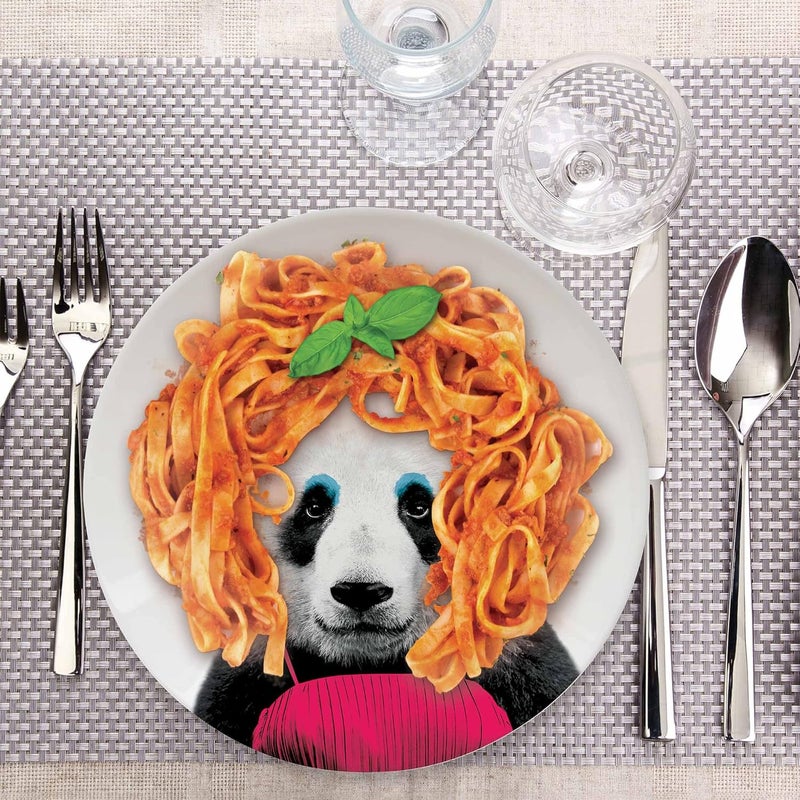 Mustard Wild Dining Dinner Plate I Funny Dinner Plate I 100 Ceramic I 9inch Plate I Funny Plate with Goofy Pet Print I Gift Idea for Students  Di  - Image 2