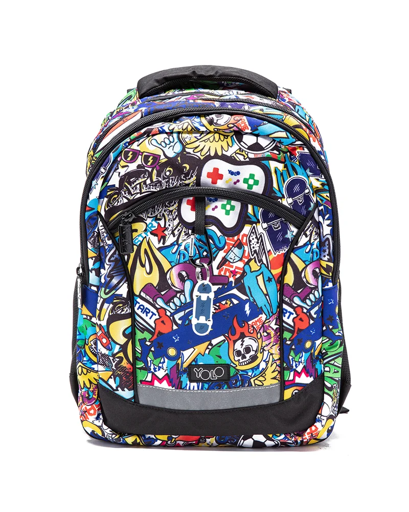 YOLO Yolo School Bag 2 in 1 Graffiti
