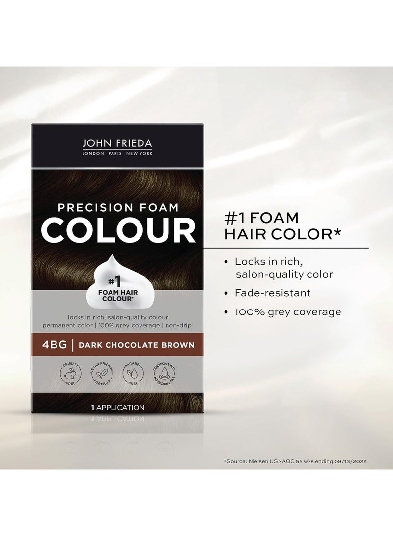 John Frieda Precision Foam Colour, Dark Chocolate Brown 4BG, 1 Application - Image 3