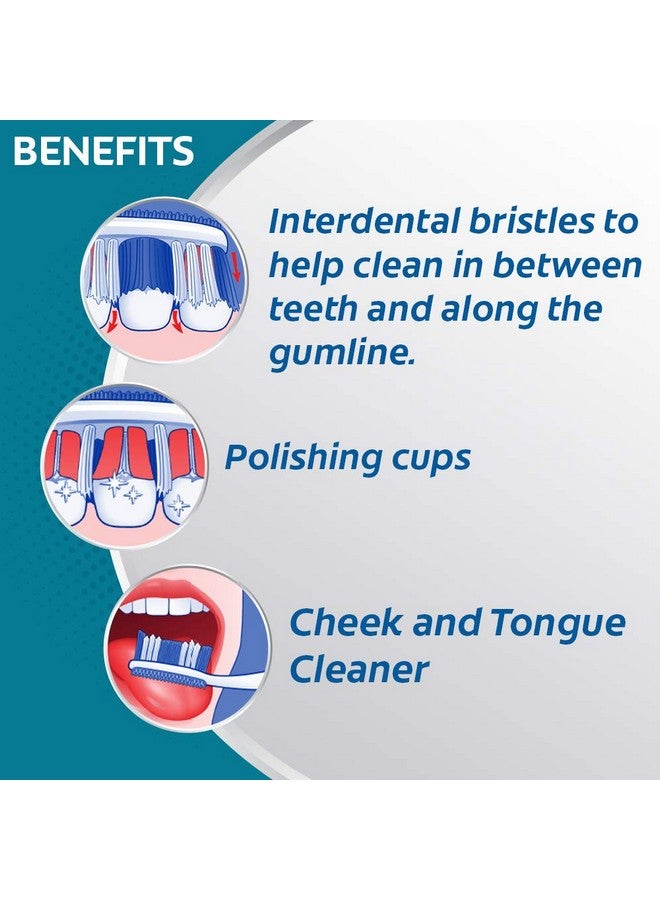 كولجيت فرشاة أسنان كولجيت 360 لتنظيف الفم بالكامل - 3 قطع - يدوية، للكبار، متعددة الألوان - Image 3