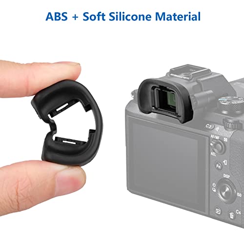 ChromLives Updated Soft Silicone Camera Eyepiece Eyecup for Sony A7III A7II A9 A7S A99II A58 A7 A7R IV A7RIII A7SII, 2Pack Camera Hot Shoe Cover for Sony + 2Pack Camera Eye Cup Replacement for Sony - Image 3