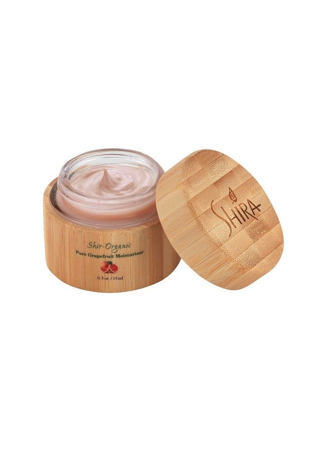 شيرا مرطب الجريب فروت الوردي النقي من Shirorganic، ترطيب مكثف، مرطب تفتيح ناعم غني بفيتامين C للوجه من أنواع البشرة العادية إلى الدهنية (15 مل) - Image 1